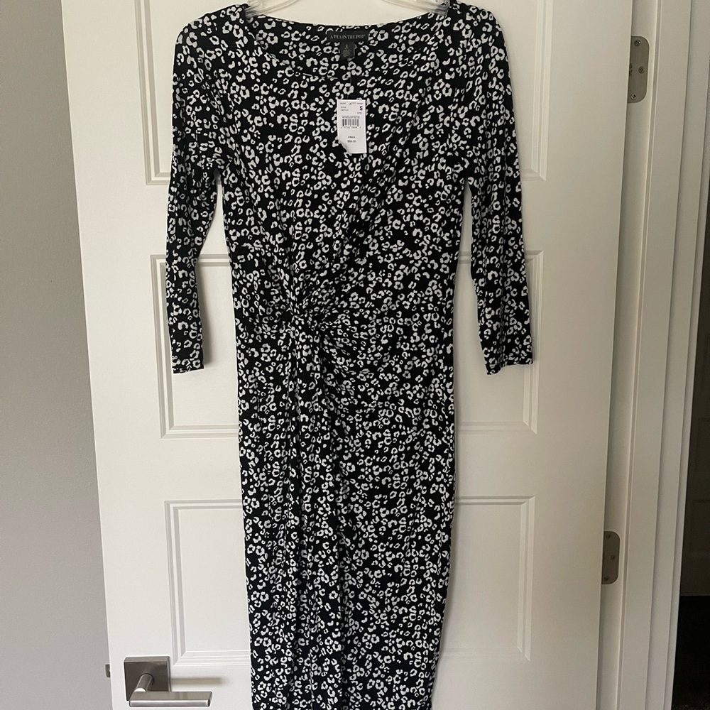 BNWT A Pea in the Pod Knotted Maternity Dress Small MSRP 88
